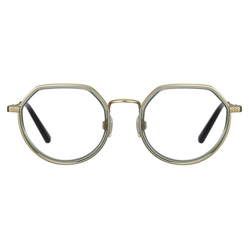NATHANEL OPTIC, Matte Light Gold - Olive green-Demo Lens, hi-res image number null